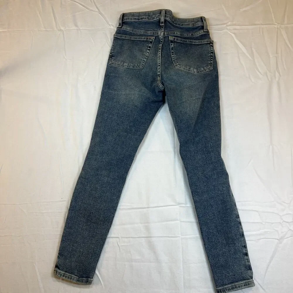 TopShop Womens‎ Jamie Moto Jeans Size 26 / 28 Petite Distressed Skinny Denim #1